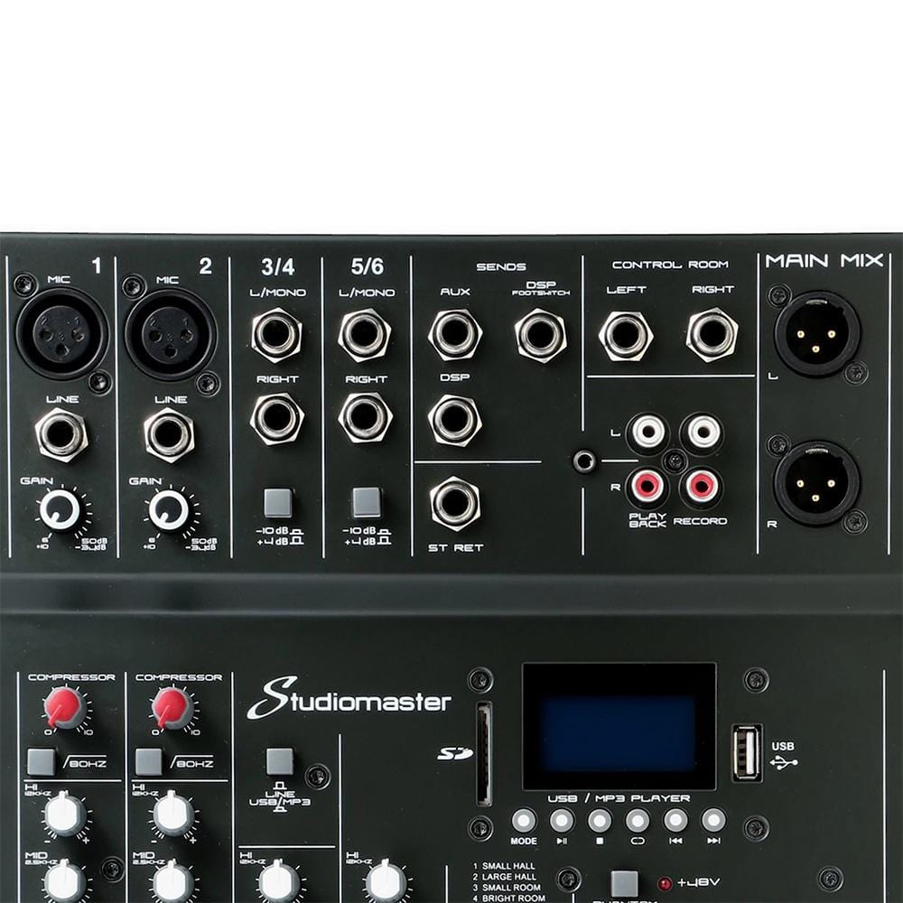 studiomaster analog mixers studiomaster club xs6+ 6 channel analog mixer
