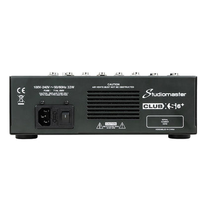 studiomaster analog mixers studiomaster club xs6+ 6 channel analog mixer