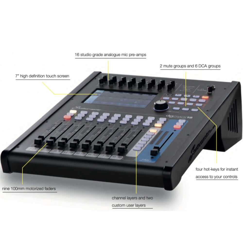 Studiomaster Digital Mixers Studio Master Digitrack 18 18CH Extensible Digital Console