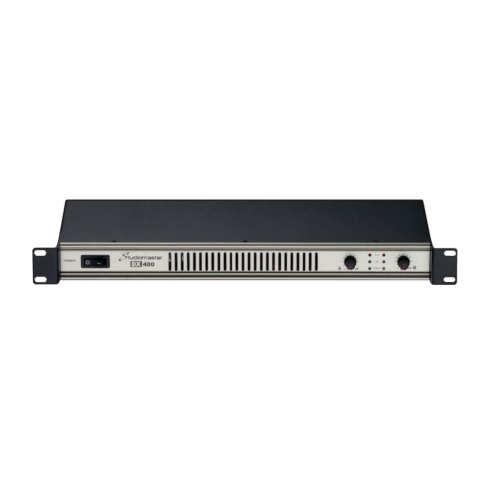 studiomaster power amplifiers studiomaster dx400 400w slimline stereo power amplifier