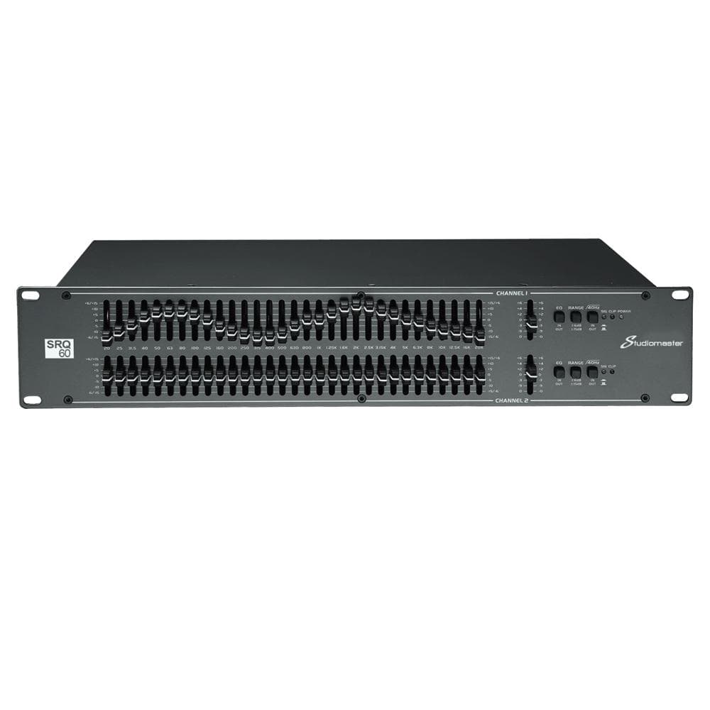 studiomaster signal processors studiomaster srq 62 series 2x31 band graphic equalizer