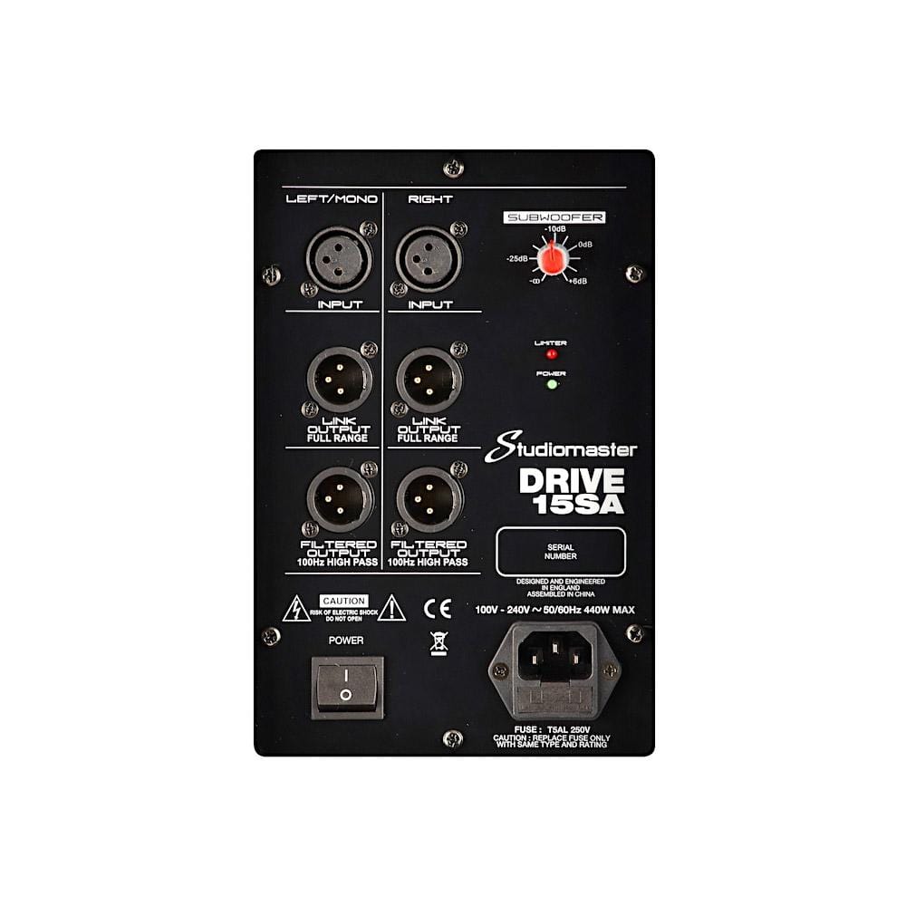 studiomaster subwoofers studiomaster drive 15 sa active subwoofer cabinet