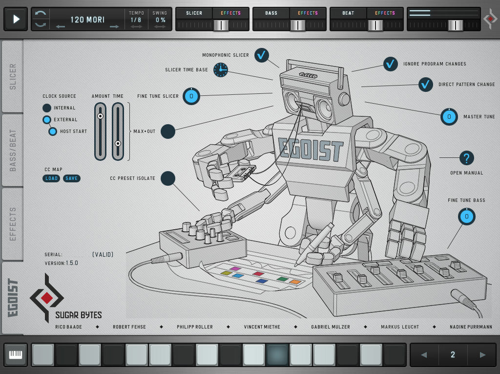 SugarBytes Virtual Instruments Sugar Bytes Egoist Polyphonic Synthesizer