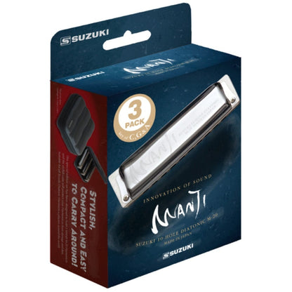 suzuki harmonicas suzuki m-20-mp manji harmonica package - pack of 3