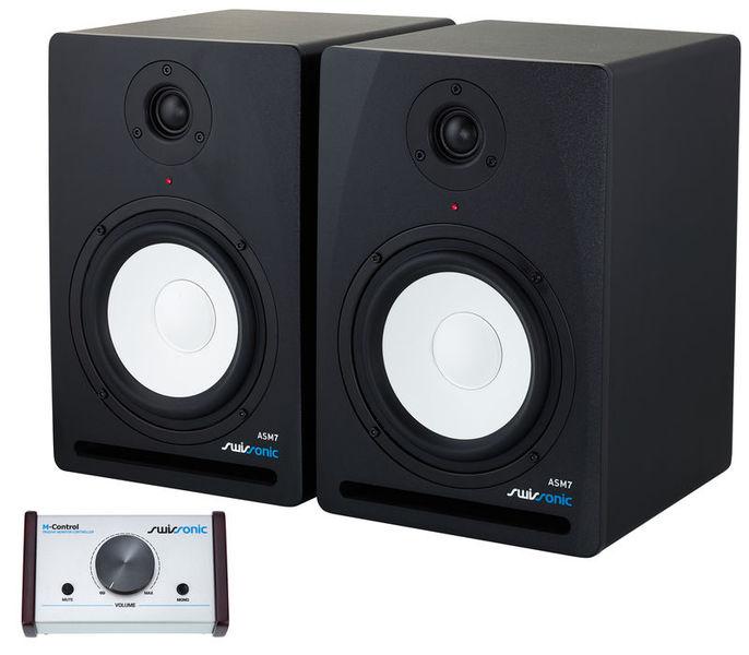 swissonic monitor speakers swissonic asm7 bundle