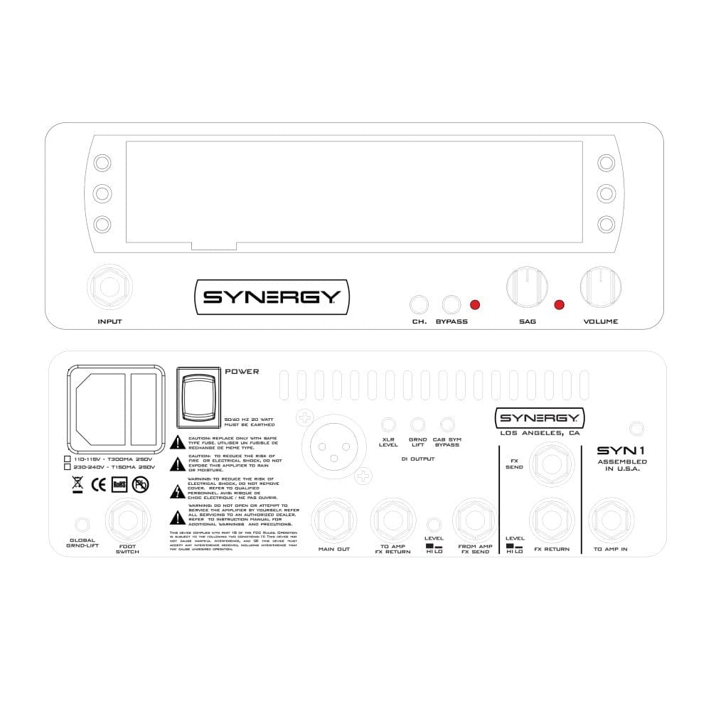 synergy pre amps synergy syn-1 table top pre amp slot for one module