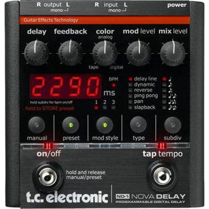 t.c. electronic effect pedals t.c. electronic nd-1 nova delay guitar effects pedal