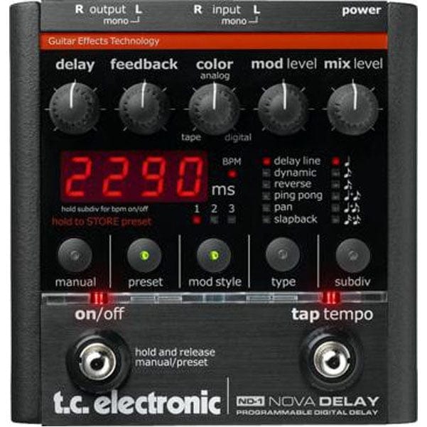 t.c. electronic effect pedals t.c. electronic nd-1 nova delay guitar effects pedal