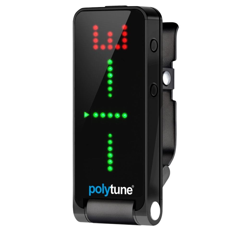 t.c. electronic tuners t.c. electronic polytune lustrous polyphonic clip-on tuner - black