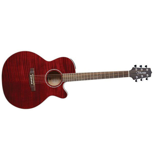takamine electro acoustic guitars takamine eg440c stra acoustic-electric guitar - see through red