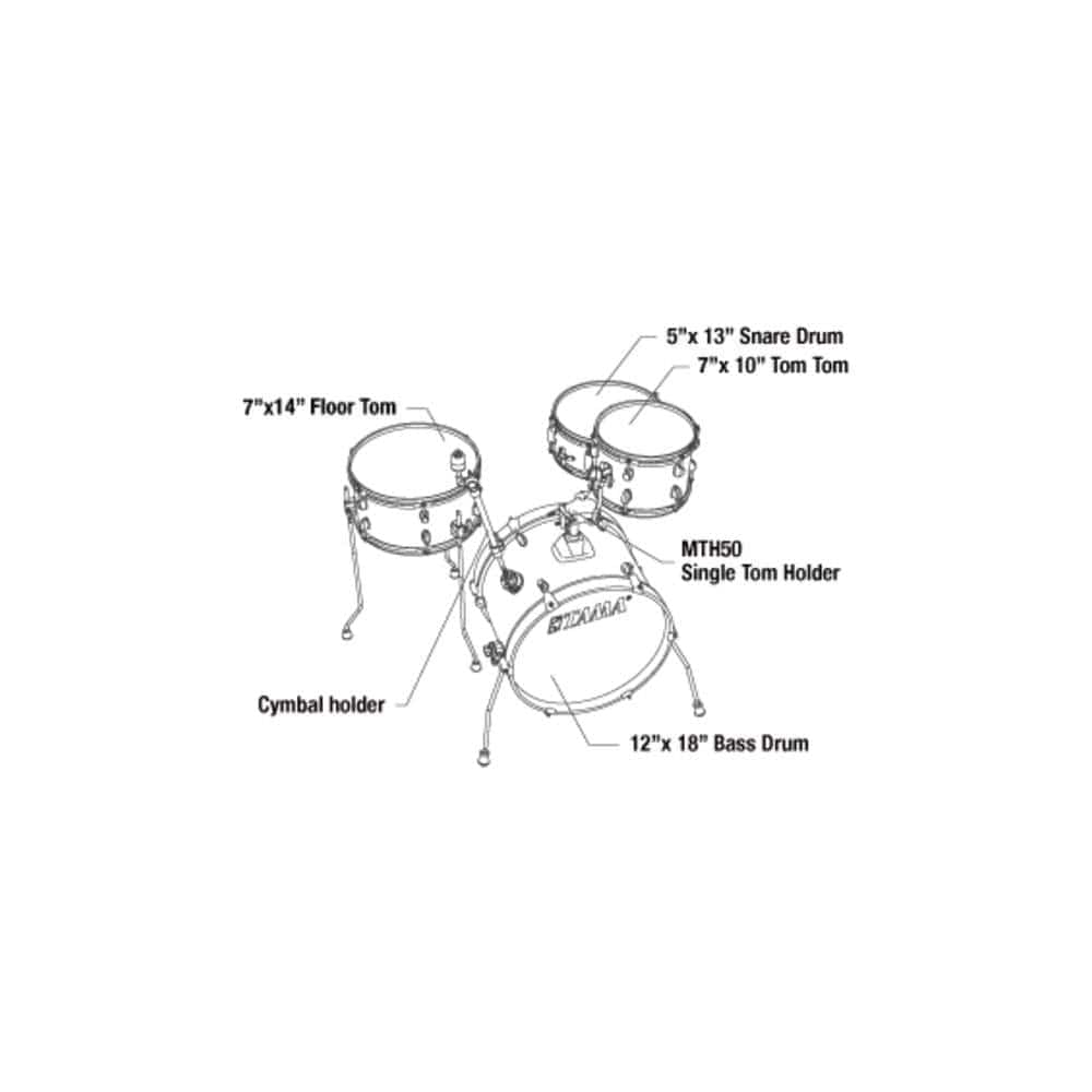 tama acoustic drum kits aqua blue tama ljk48h4 club jam 4 piece drum kit with hardware    #color_aqua-blue
