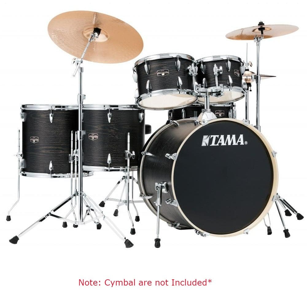 tama acoustic drum kits black oak wrap tama ie62h6w imperialstar acoustic drum kit    