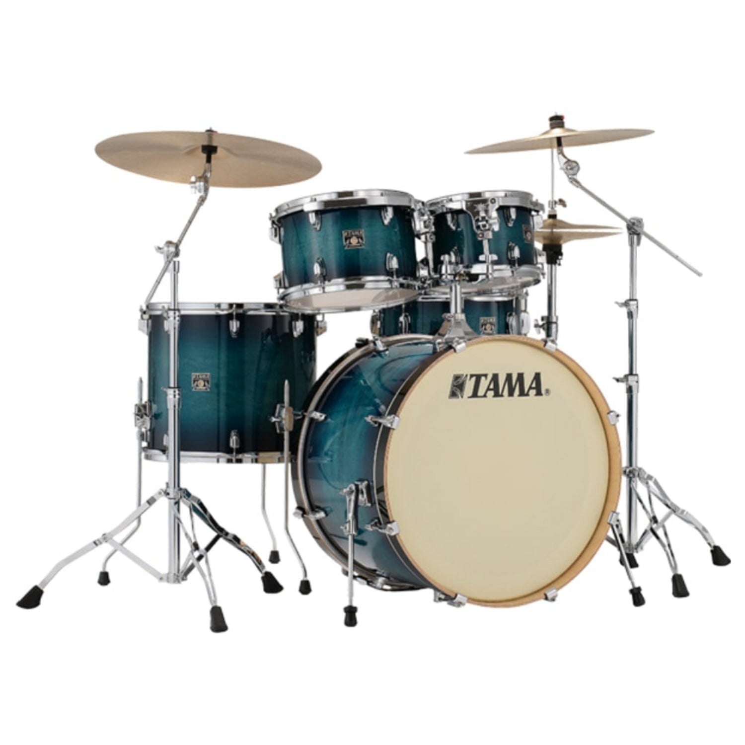 Tama Acoustic Drum Kits Blue Lacquer Burst Tama CL52KRS Super Star Classic 5 Piece Acoustic Drum Kit