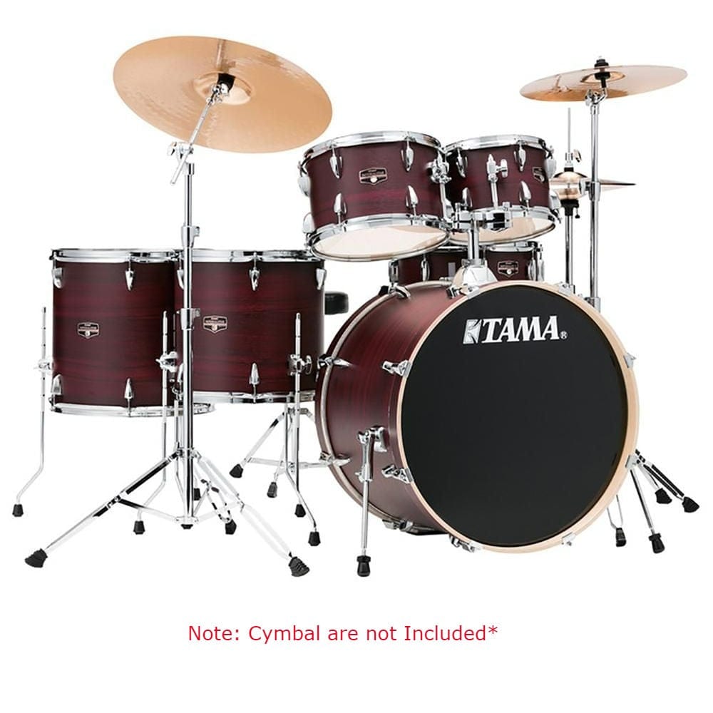 tama acoustic drum kits burgundy walnut wrap tama ie62h6w imperialstar acoustic drum kit    #color_burgundy-walnut-wrap