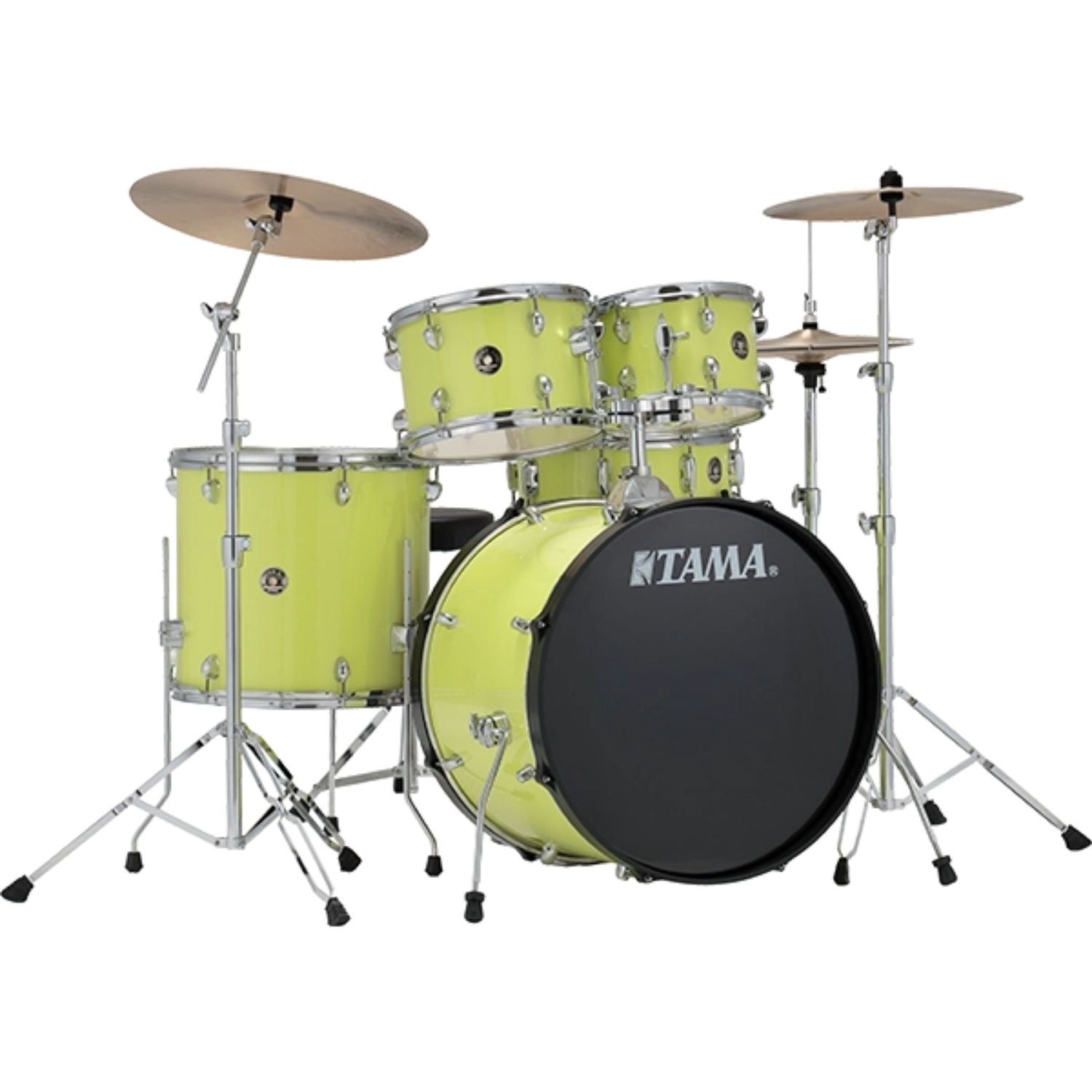 Tama Acoustic Drum Kits Fluorescent Yellow Mist Tama RM52KH5 Rhythm Mate 5-Piece Acoustic Drum Kit