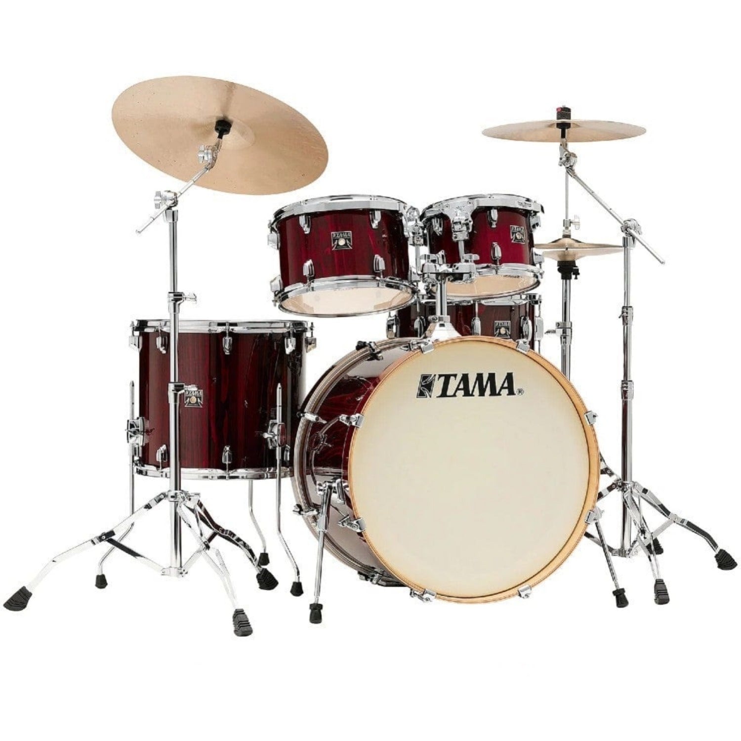 Tama Acoustic Drum Kits Gloss Garnet Lacebark Pine Tama CL52KRSP Super Star Classic 5 Pcs Drum Set