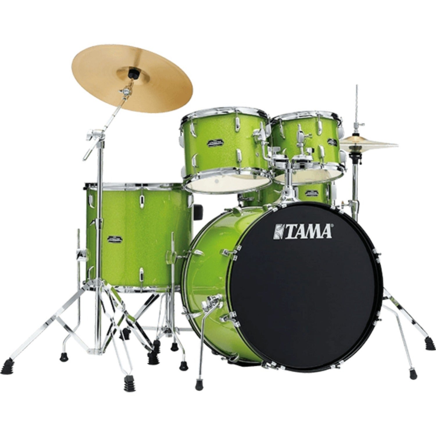 Tama Acoustic Drum Kits Lime Green Sparkle Tama ST58H5 Stagestar Acoustic Drum Kits Drum Set