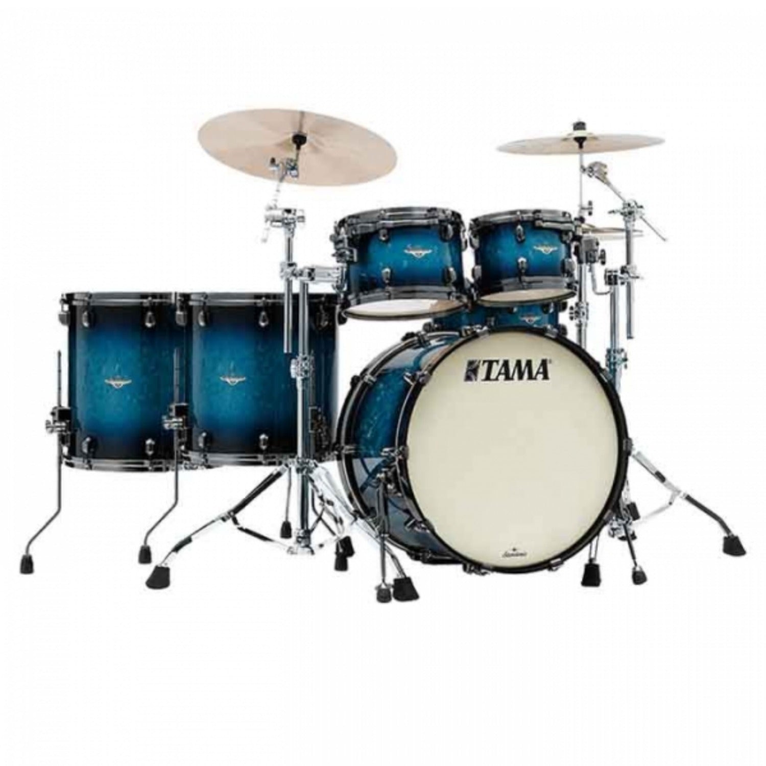 Tama Acoustic Drum Kits Molten Electric Blue Burst Tama Starclassic Maple 6 Piece Acoustic Drum Kit