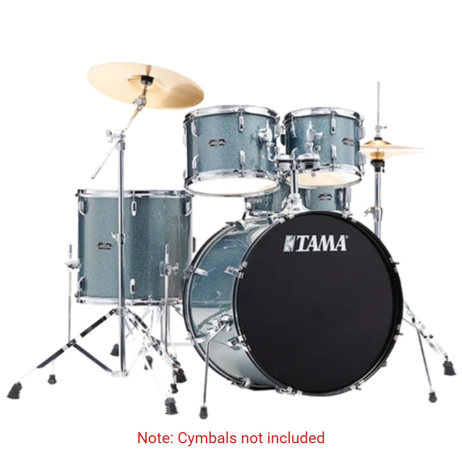 Tama Acoustic Drum Kits Sea Blue Mist Tama ST52H5 Stagestar 5 Piece Acoustic Drum Kit with Hardware, Throne