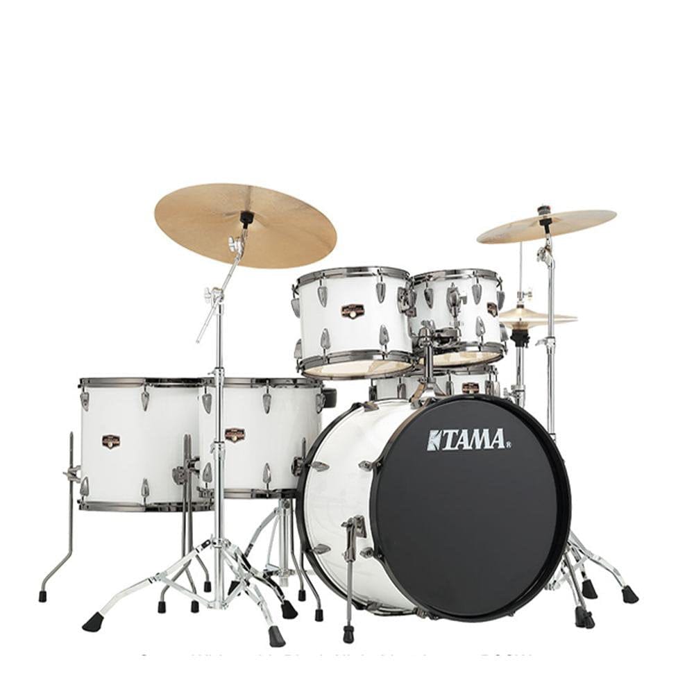 tama acoustic drum kits sugar white tama imperial star ip62kh6nb 6-piece acoustic drum kit    #color_sugar-white