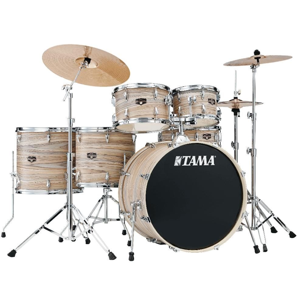 tama acoustic drum kits tama ie62h6w imperialstar acoustic drum kit    #color_natural-zebrawood-wrap
