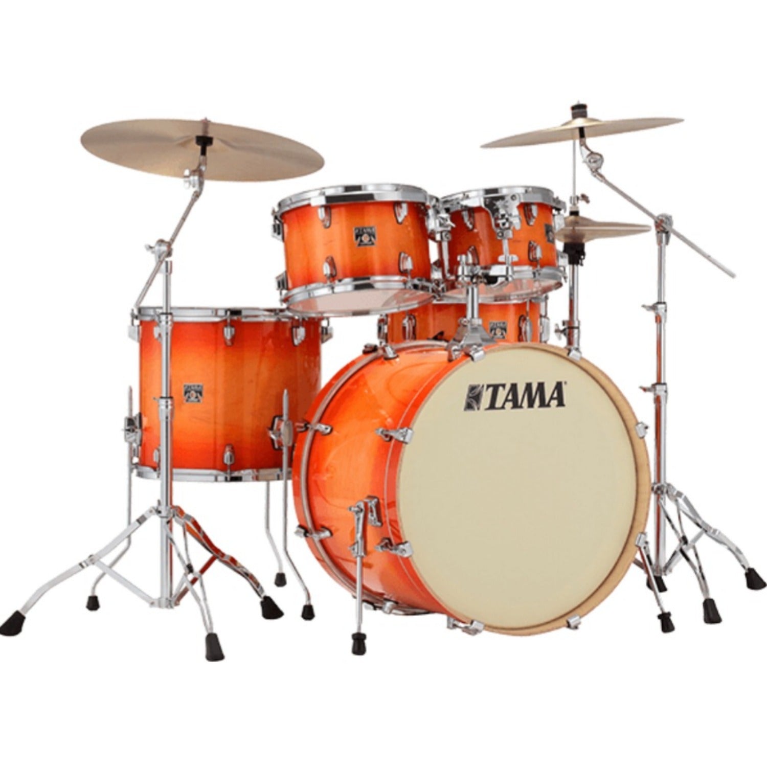 Tama Acoustic Drum Kits Tangerine Lacquer Burst Tama CL52KRS Super Star Classic 5 Piece Acoustic Drum Kit