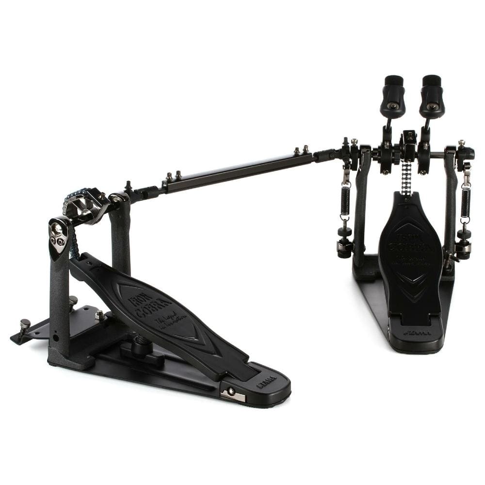 Tama Drum Pedals Black Tama HP900PWNBK Iron Cobra Power Glide Double Bass Drum Pedal - Blackout Special Edition