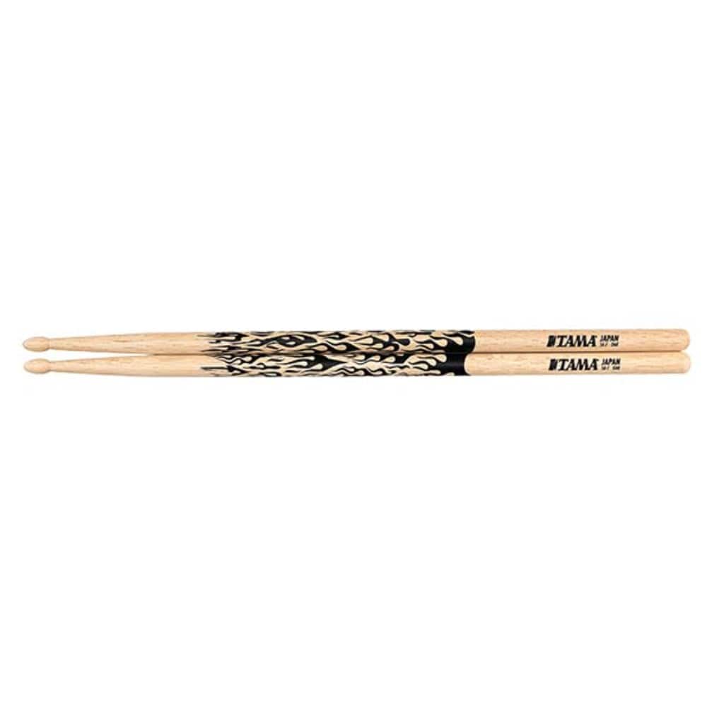 tama drumsticks tama 5a-f oak rhythmic fire drumstick