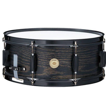 tama snare drums black oak wrap tama wp1455bk woodworks 14"x5.5" snare drum   