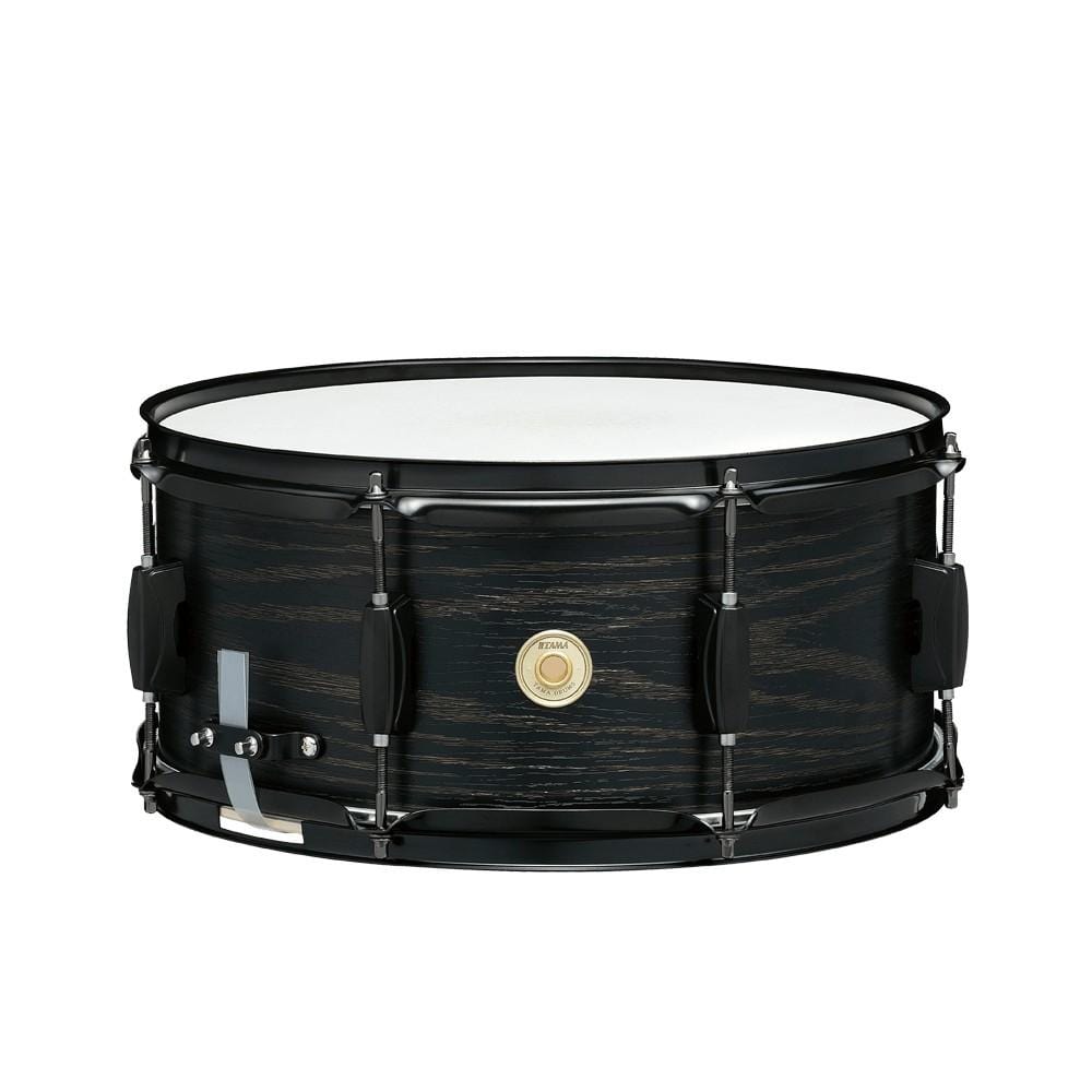 tama snare drums black oak wrap tama wp1465bk 6.5x14 snare drum    