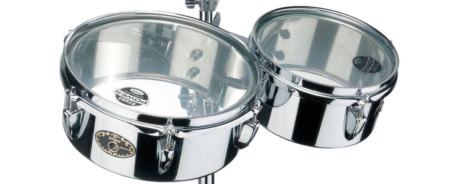 tama timbales steel chrome tama mt810st steel mini-timbali   