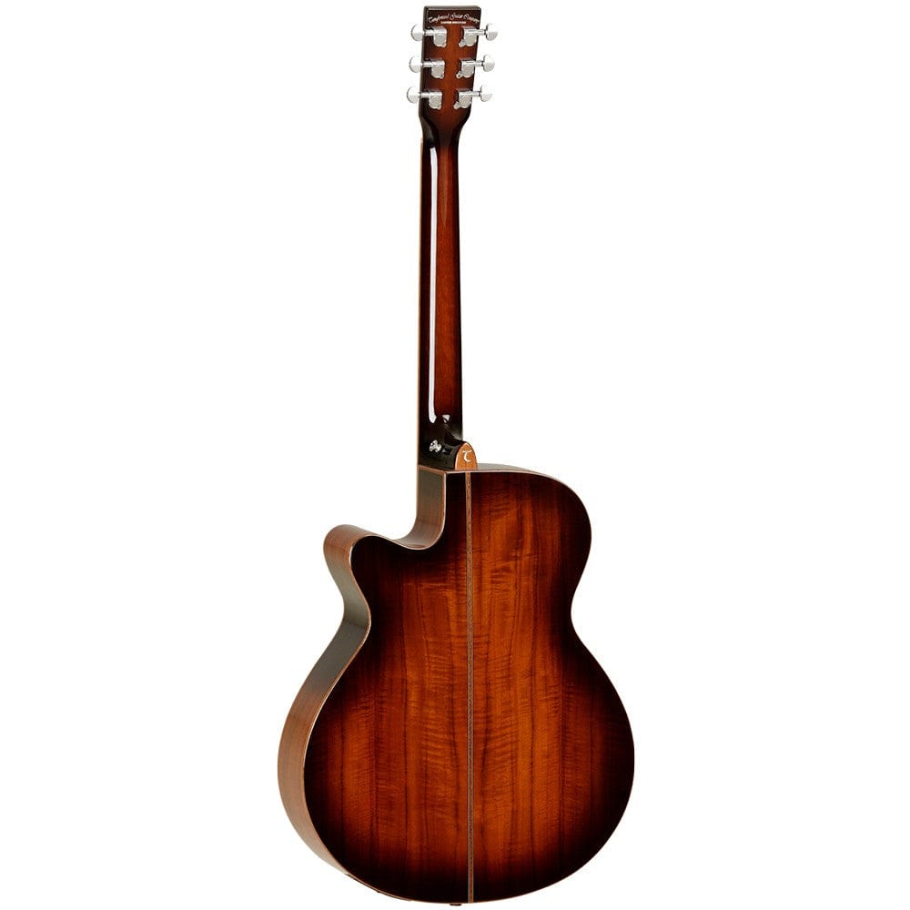 tanglewood electro acoustic guitars autumn burst gloss tanglewood tw4 e koa winterleaf series superfolk cutaway electro acoustic guitar - autumn burst gloss   