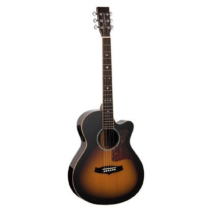 tanglewood electro acoustic guitars tanglewood tw45 r vse sundance reverse series super folk electro acoustic guitar