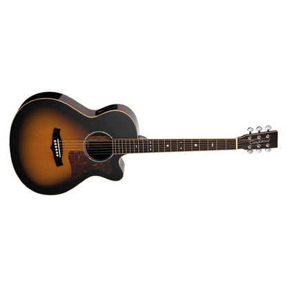 tanglewood electro acoustic guitars tanglewood tw45 r vse sundance reverse series super folk electro acoustic guitar