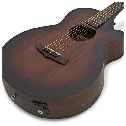 tanglewood electro acoustic guitars whiskey barrel burst satin tanglewood crossroads series twcr sfce superfolk cutaway electro acoustic guitar 