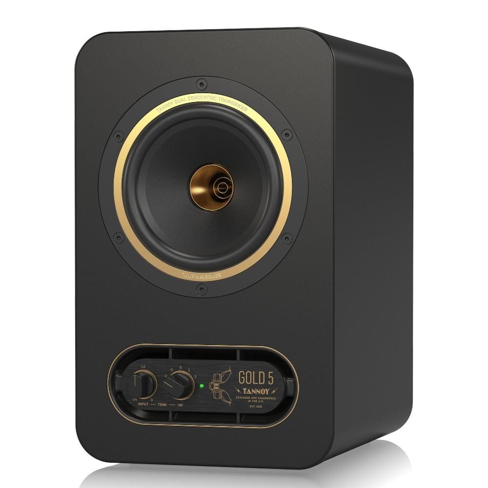 tannoy monitor speakers tannoy gold 5 premium 200 watt bi amplified nearfield studio reference monitor