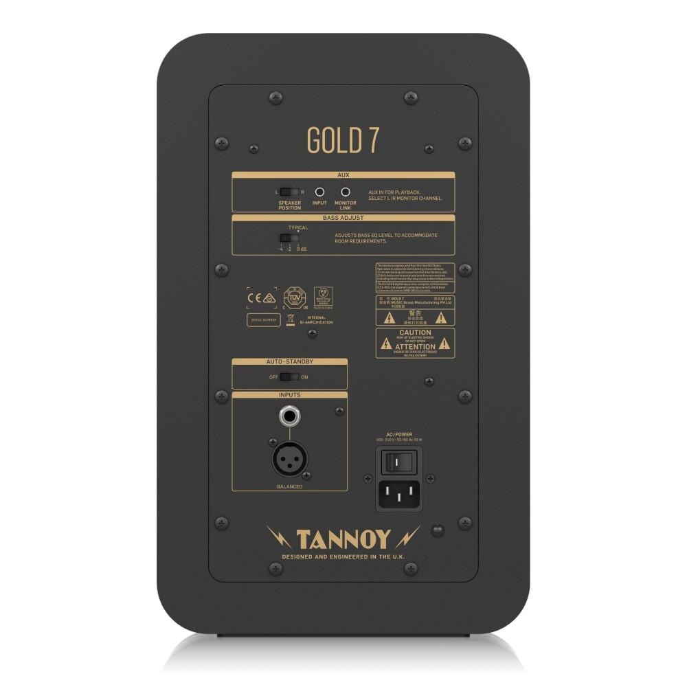 Tannoy Monitor Speakers Tannoy GOLD 7 Premium 300 Watt Bi Amplified Nearfield Studio Reference Monitor