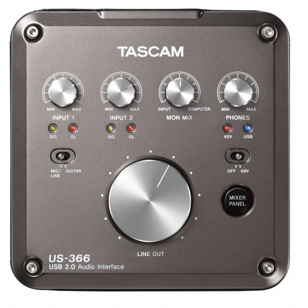 tascam audio interfaces tascam us-366 usb 2.0 audio interface with dsp mixer