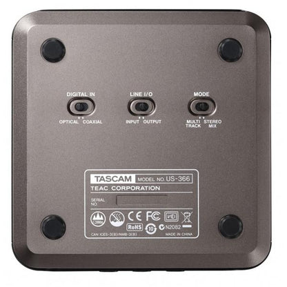 tascam audio interfaces tascam us-366 usb 2.0 audio interface with dsp mixer