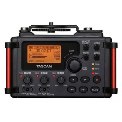 tascam portable field recorders tascam dr-60dmkii dslr mount high resolution portable field recorder