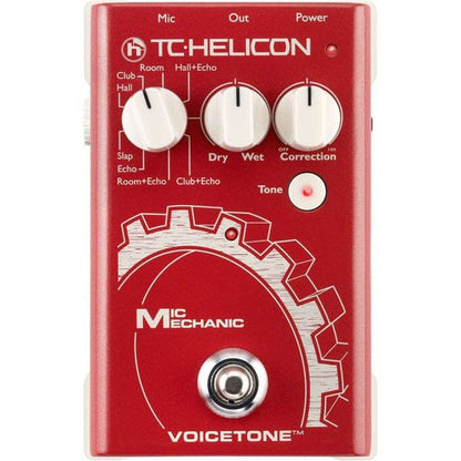 tc helicon effect pedals tc helicon voicetone mic reverb, delay, & pitch correction effect pedal