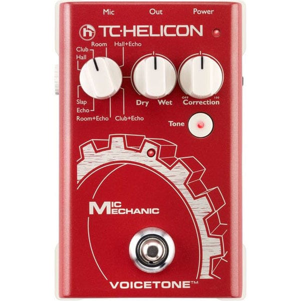 tc helicon effect pedals tc helicon voicetone mic reverb, delay, & pitch correction effect pedal