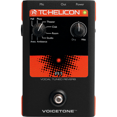 TC Helicon Effect Pedals TC Helicon VoiceTone Single R1 Vocal Tuned Reverb