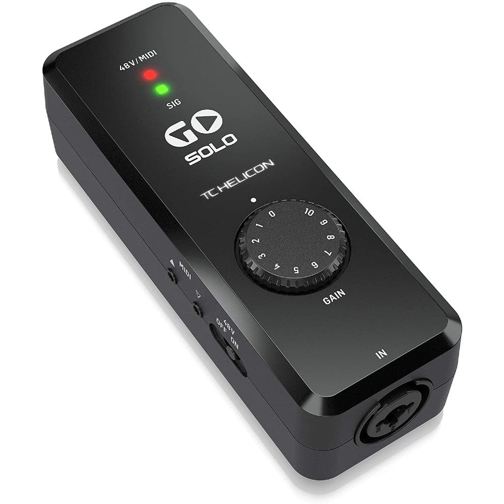 TC Helicon Midi Interfaces TC Helicon GO SOLO High Definition Audio MIDI Interface For Mobile Devices