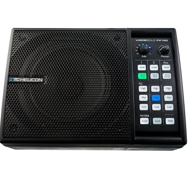 tc helicon portable pa systems tc helicon voicesolo fx150 powered speaker cabinet