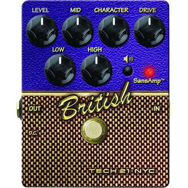 Tech21 Effect Pedals Tech 21 SansAmp Char. Series British Distortion Guitar Effects Pedal
