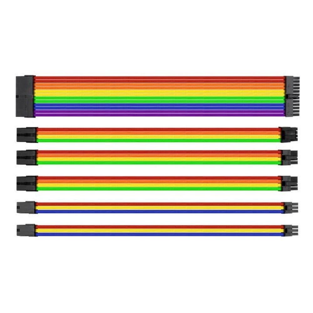 ThermalTake Cables and Connectors ThermalTake TtMod Sleeve Cable- Cable Extension– Rainbow