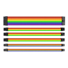 ThermalTake Cables and Connectors ThermalTake TtMod Sleeve Cable- Cable Extension– Rainbow