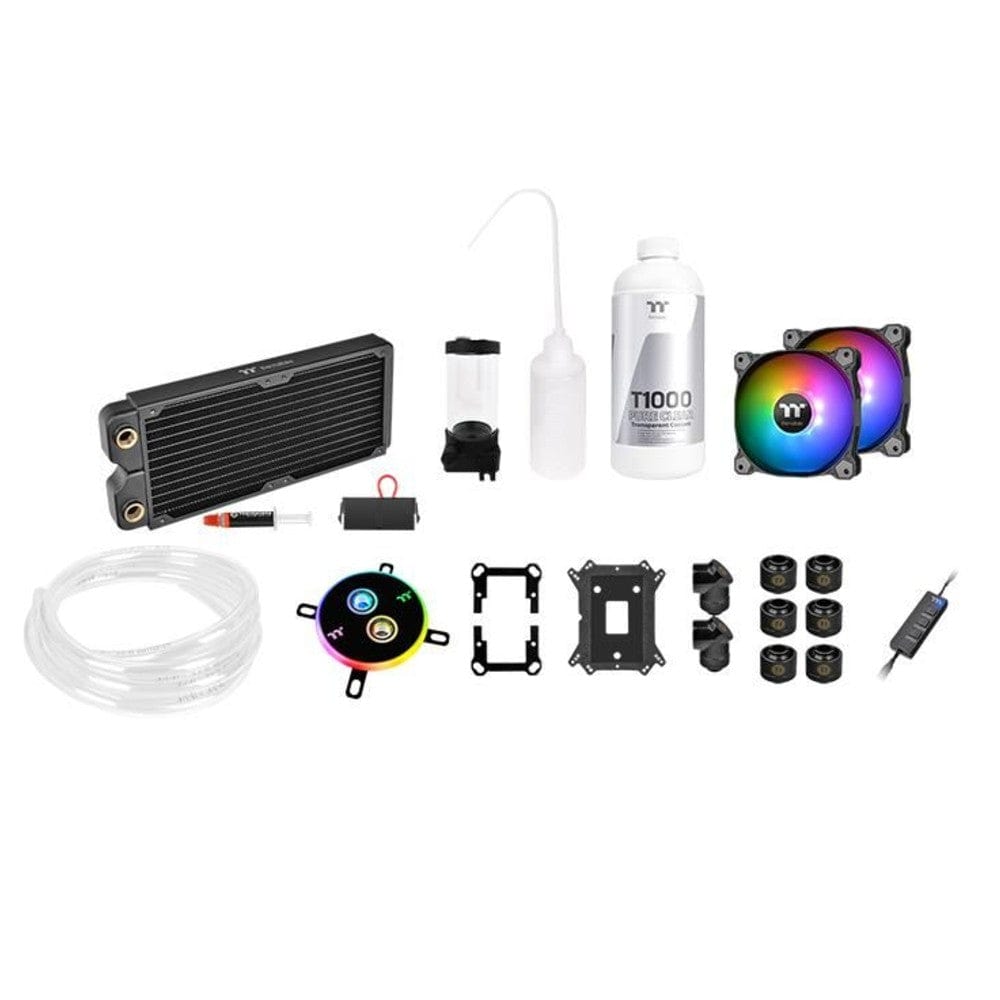 thermaltake liquid cooling systems thermaltake pacific c240 ddc soft tube water cooling kit