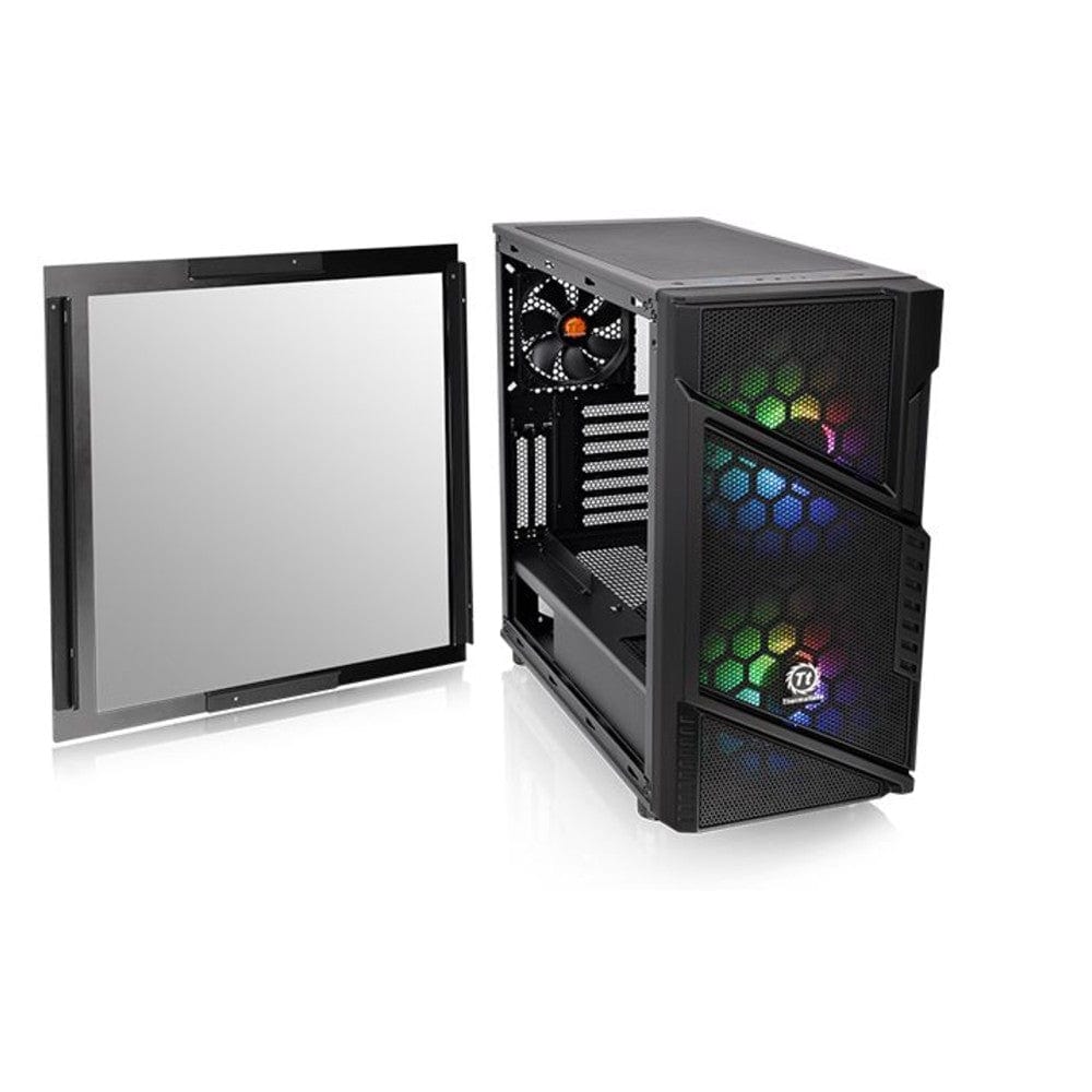 thermaltake pc cabinets thermaltake commander c 31 dual 200mm argb fans tempered glass atx mid tower computer chassis